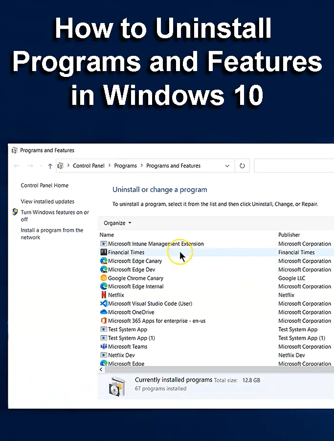 How to Uninstall Programs in Windows 10